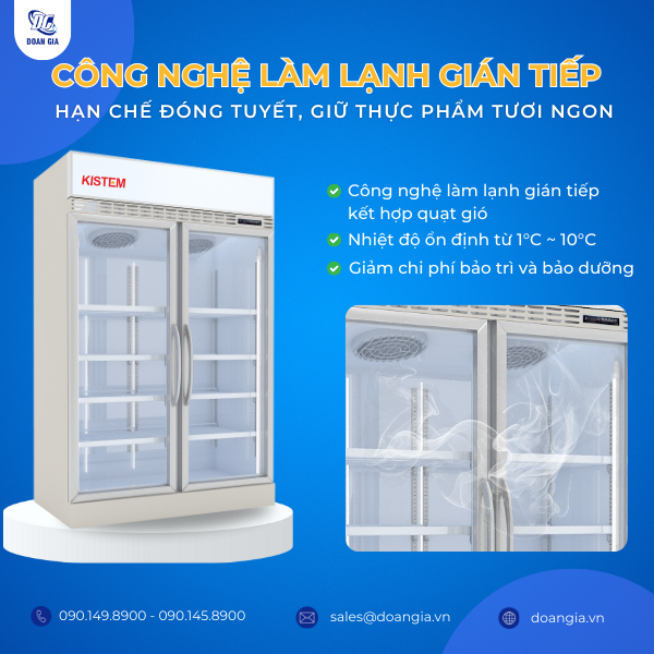 tủ mát trưng bày 2 cánh