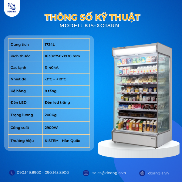 tủ mát trưng bày hoa quả