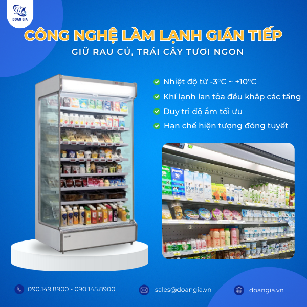 tủ mát trưng bày trái cây