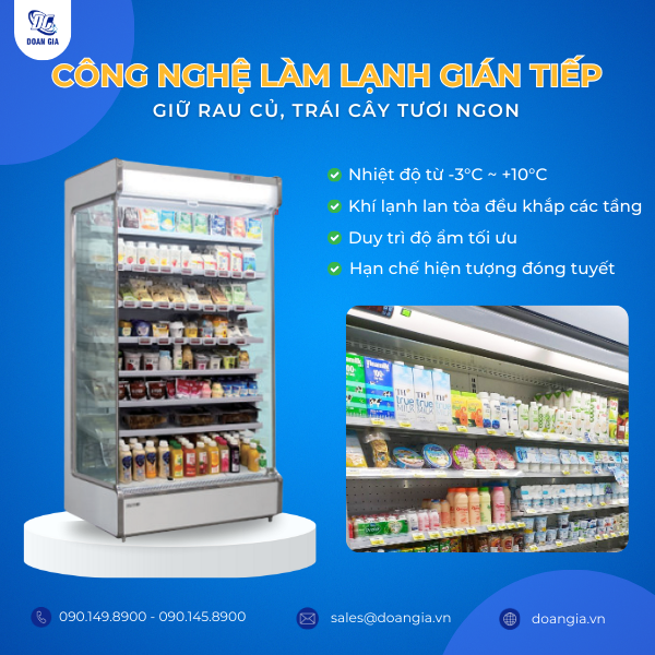 tủ mát trưng bày rau củ quả