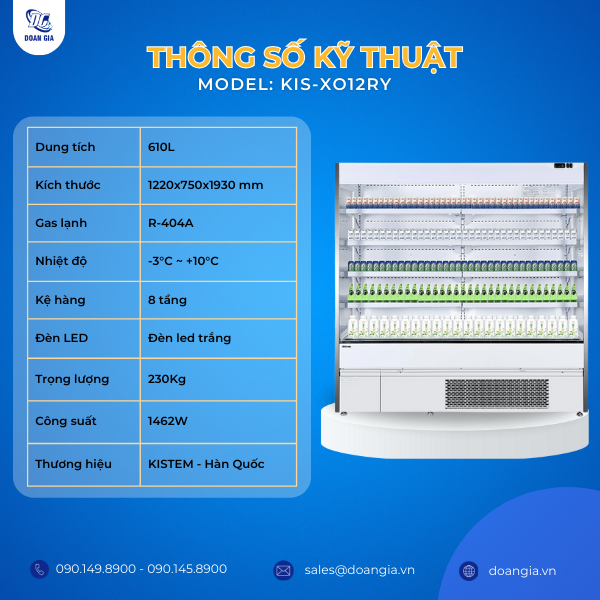 tủ mát trưng bày trái cây