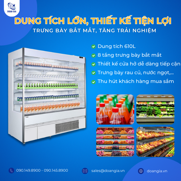 tủ mát trưng bày rau củ quả