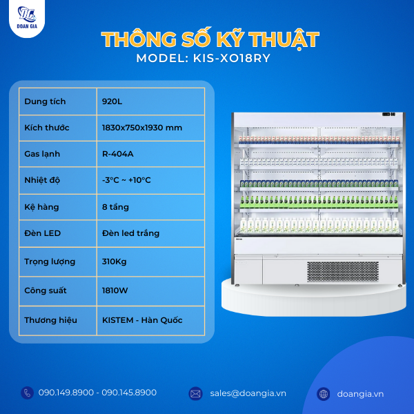 tủ mát trưng bày hoa quả