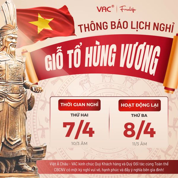 THÔNG BÁO NGHỈ GIỖ TỔ HÙNG VƯƠNG 𝟐𝟎𝟐𝟓
