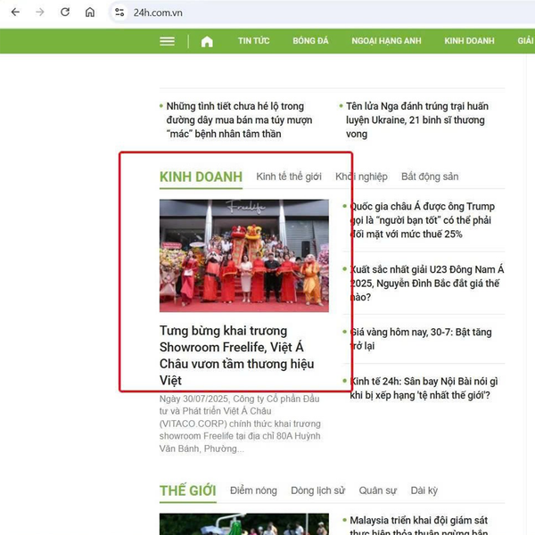 TƯNG BỪNG KHAI TRƯƠNG SHOWROOM FREELIFE, VIỆT Á CHÂU VƯƠN TẦM THƯƠNG HIỆU VIỆT