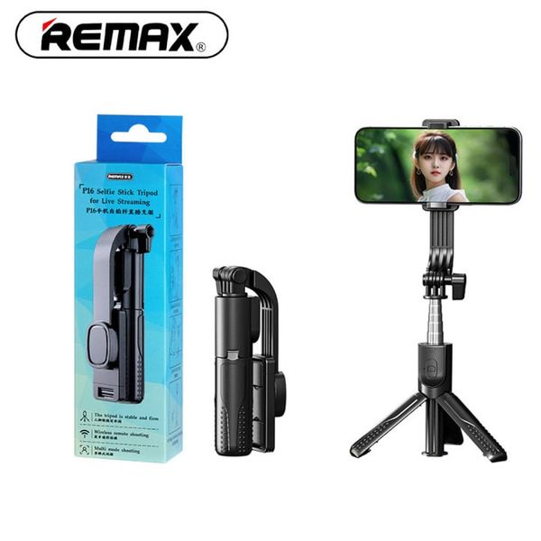 Gậy Chụp Ảnh Selfie Remax P16 Tích Hợp Tripods Và Remote Không Dây Cao 80cm, xoay 360 độ