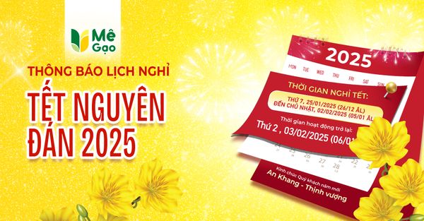 THÔNG BÁO LỊCH NGHỈ TÊT NGUYÊN ĐÁN 2025