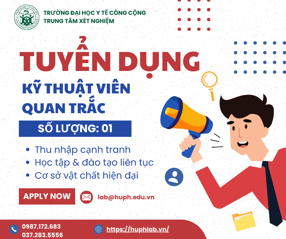 TUYỂN DỤNG KỸ THUẬT VIÊN QUAN TRẮC