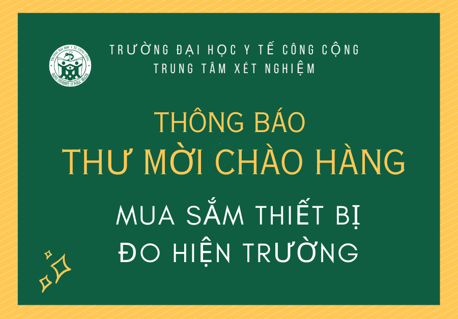 THƯ MỜI CHÀO HÀNG MUA SẮM THIẾT BỊ ĐO HIỆN TRƯỜNG