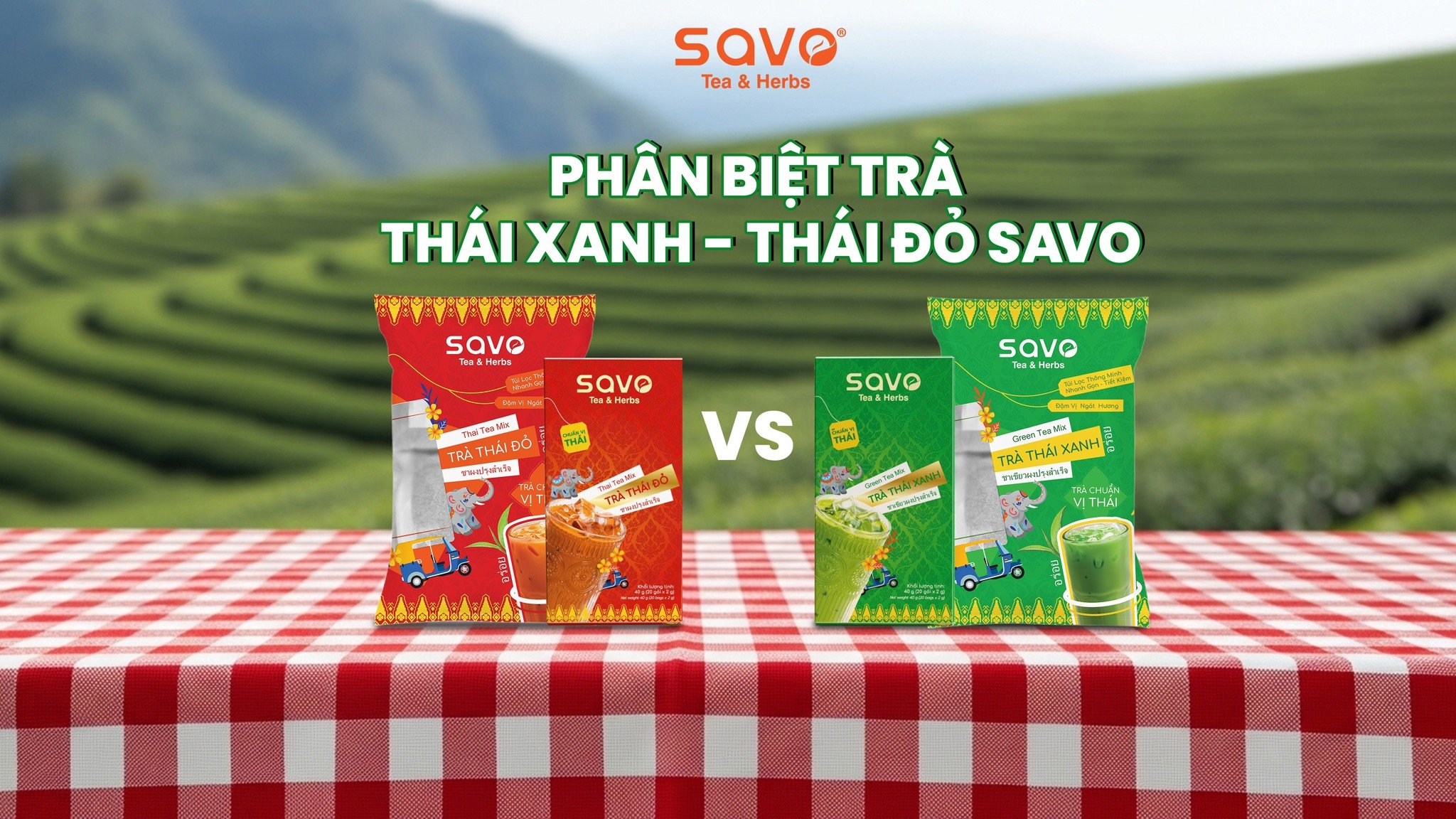 Phân biệt trà thái xanh - thái đỏ SAVO