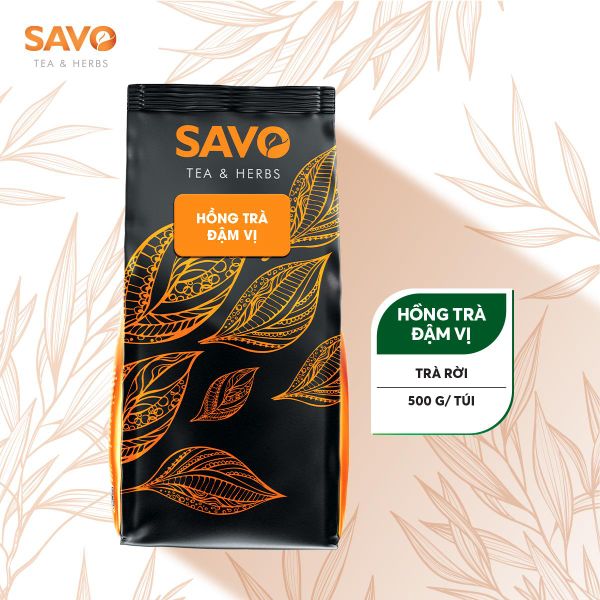 Hồng trà SAVO hậu vị ngọt, thích hợp pha các mẻ trà tắc lớn để bán. Nguồn: savotea.com