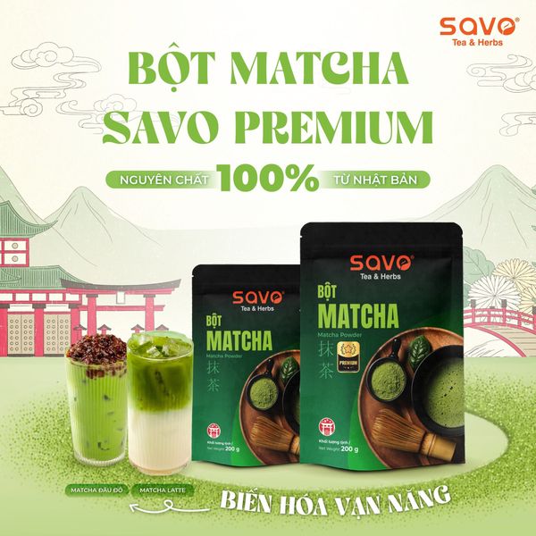 Bột matcha SAVO là bột matcha pha chế đa dụng và chất lượng. Nguồn: Savotea.com