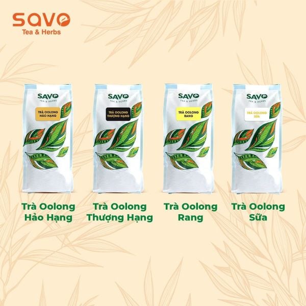 Các loại trà Ô long hiện có của SAVO Tea & Herbs. Nguồn: savotea.com