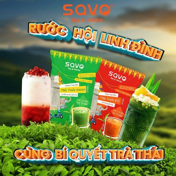 Cách pha chế trà thái xanh và trà thái đỏ có phần khác nhau. Nguồn: savotea.com