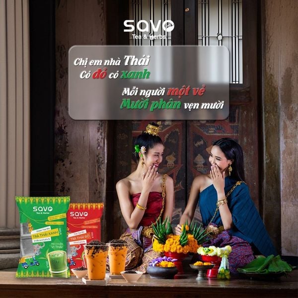 Trà Thái Xanh và Thái Đỏ SAVO có mùi vị, màu sắc khác nhau. Nguồn: savotea.com