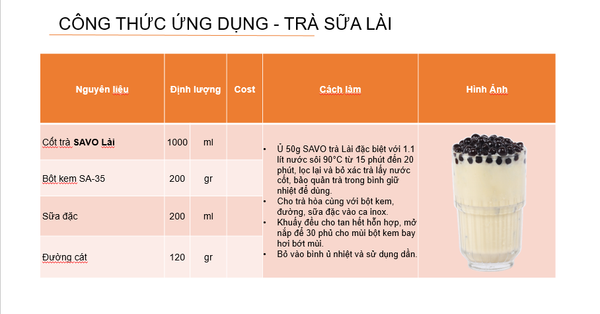 Cách làm trà sữa Lài thơm ngon với chi phí cực tối ưu. Nguồn: savotea.com