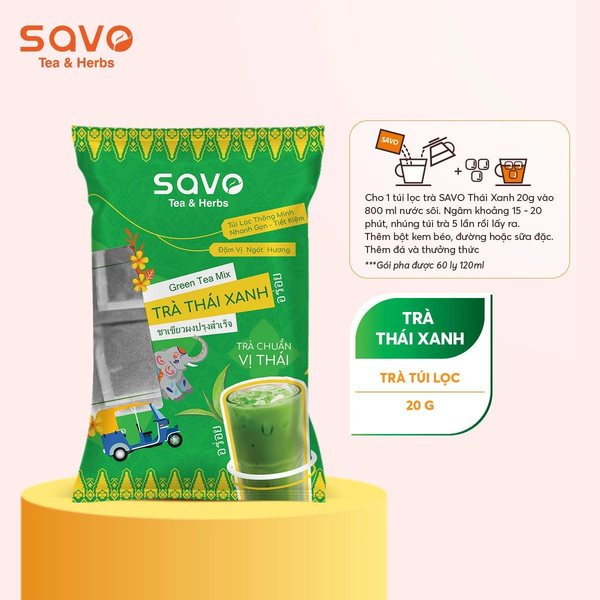 Cốt trà Thái Xanh SAVO dùng để làm thạch thanh mát, thơm ngon. Nguồn: savotea.com