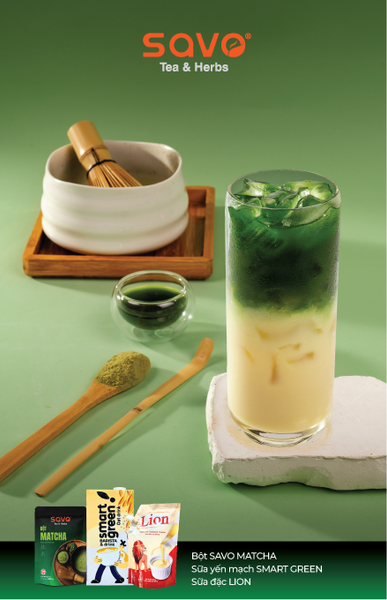 Matcha latte yến mạch có vị thơm, béo hấp dẫn. Nguồn: Savotea.com