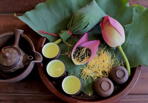Trà sen Tây Hồ tỏa hương thơm dịu dàng, thanh tao. Nguồn: internet