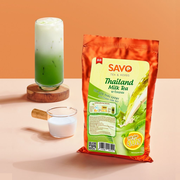 Trà sữa hòa tan Thái Xanh cho hương vị thơm ngon, thanh mát. Nguồn: savotea.com