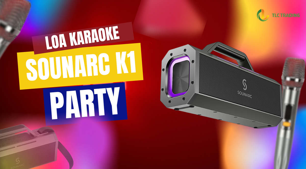 Loa Karaoke Sounarc K1 – Thiết Kế Nhỏ Gọn, Công Suất 150W, Tặng Kèm 2 Mic