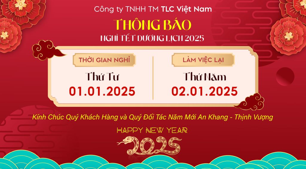THÔNG BÁO LỊCH NGHỈ TẾT DƯƠNG LỊCH ẤT TỴ 2025