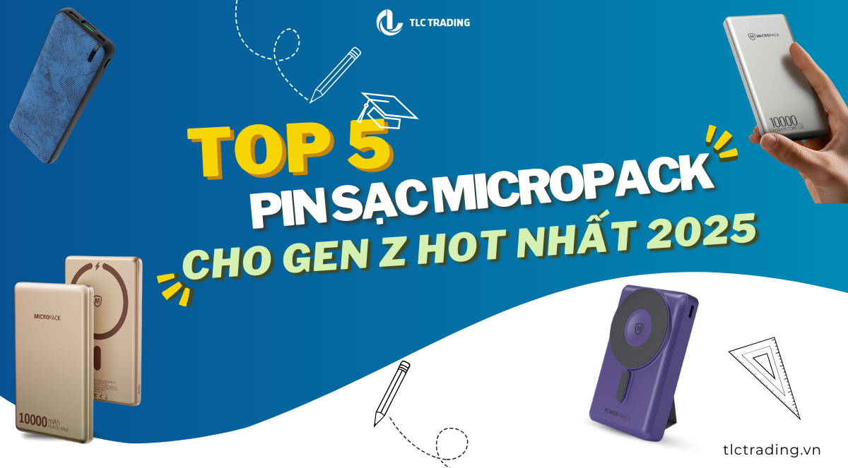 Top 5 sạc dự phòng Micropack cho Gen Z chinh chiến học nhóm cả ngày không lo hết pin
