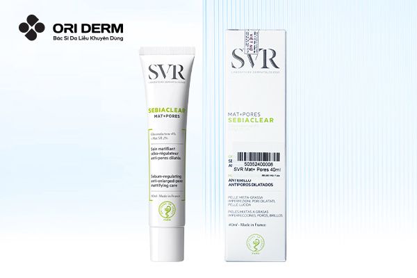 Kem dưỡng kiềm dầu ngừa mụn SVR Sebiaclear Mat + Pores