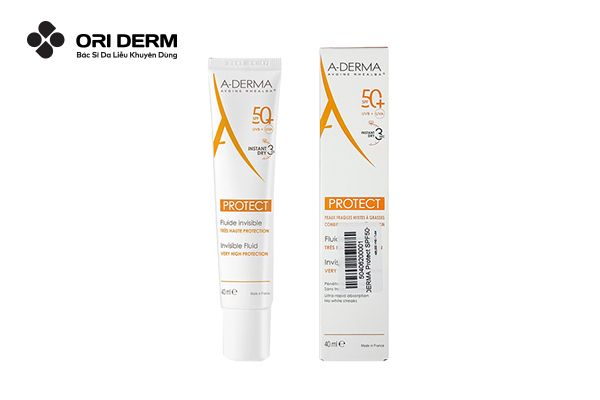 Kem chống nắng ADERMA Protect Fluid Invisible SPF50+