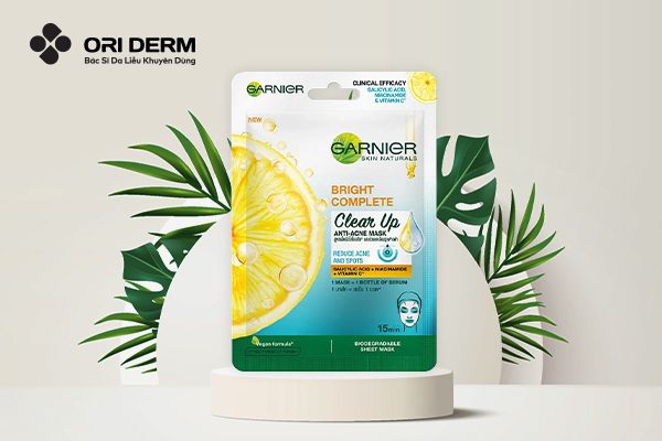 Mặt nạ trị mụn Garnier Vitamin C & Salicylic Acid