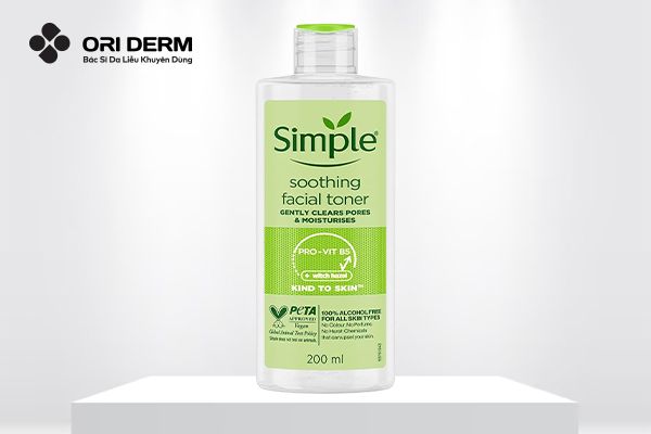 Nước hoa hồng cho da nhạy cảm không chứa cồn&nbsp;Simple Soothing Facial Toner