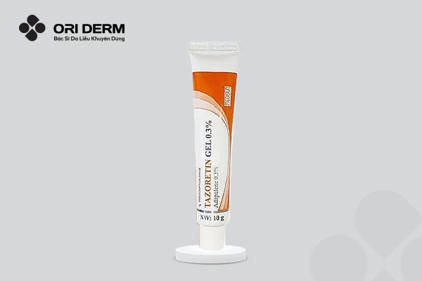 Thuốc bôi ngoài da trị mụn trứng cá Tazoretin Gel 0,3%