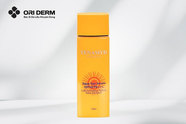 Kem chống nắng nâng tone cho da dầu Tenamyd Aqua Serum SPF 50+