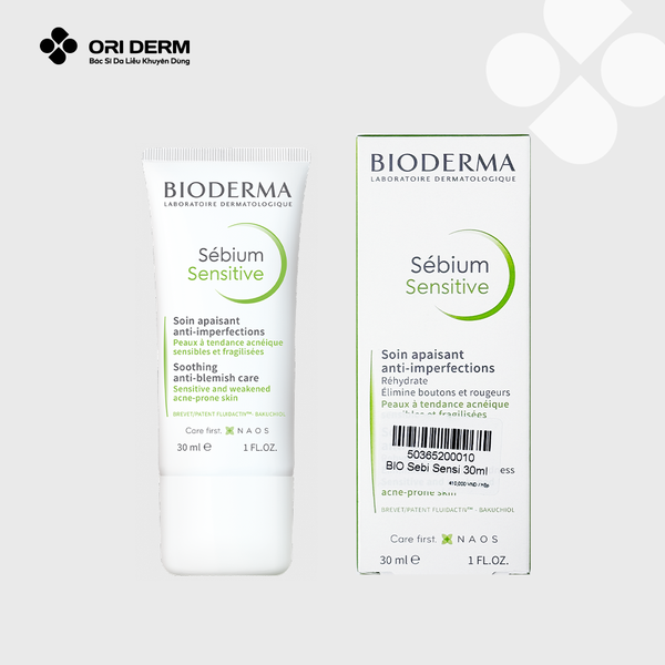 Dưỡng ẩm da nhờn mụn, nhạy cảm Bioderma Sebium Sensitive