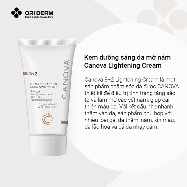Ưu điểm kem dưỡng mờ nám Canova Lightening Cream