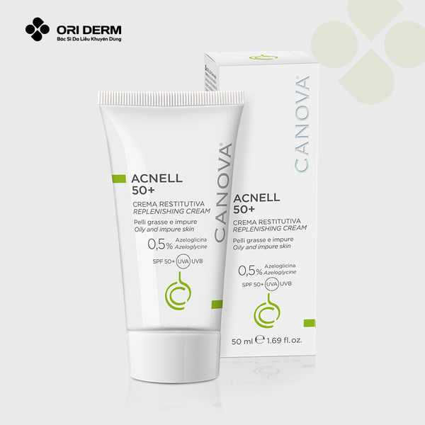 Chống nắng dưỡng trắng da mặt Canova ACNELL SPF50+