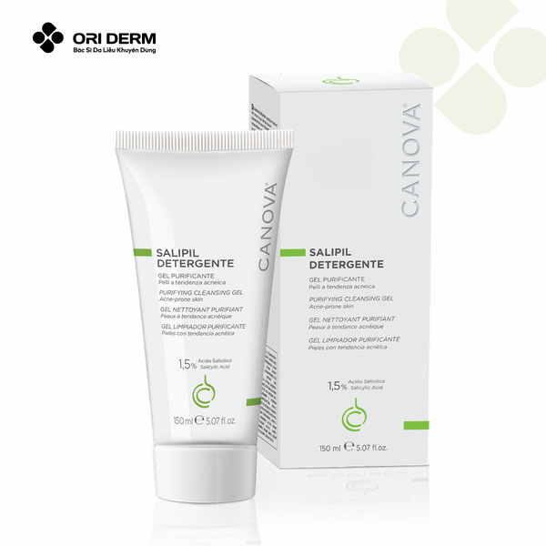 Gel rửa mặt cho da dầu mụn Canova SALIPIL Gel Nettoyant 150ml