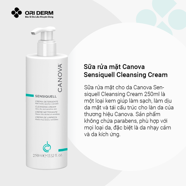 Ưu điểm sữa rửa mặt Canova Sensiquell Cleansing Cream
