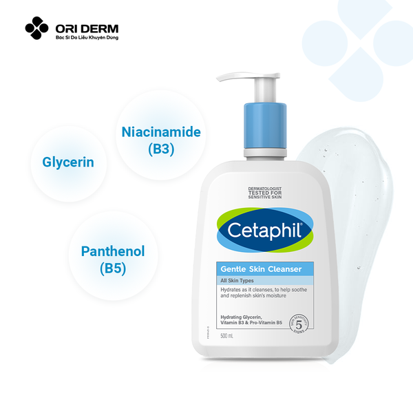 Thành phần sữa rửa mặt da nhạy cảm Cetaphil Gentle Skin Cleanser