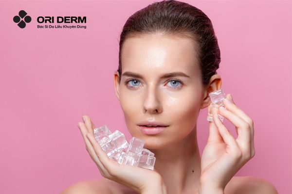 Chườm đá giảm sưng