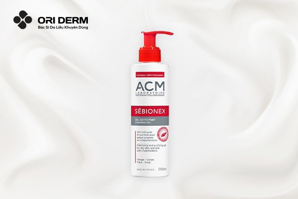 Sữa rửa mặt cho tuổi dậy thì da dầu mụn ACM Sebionex Cleansing Gel