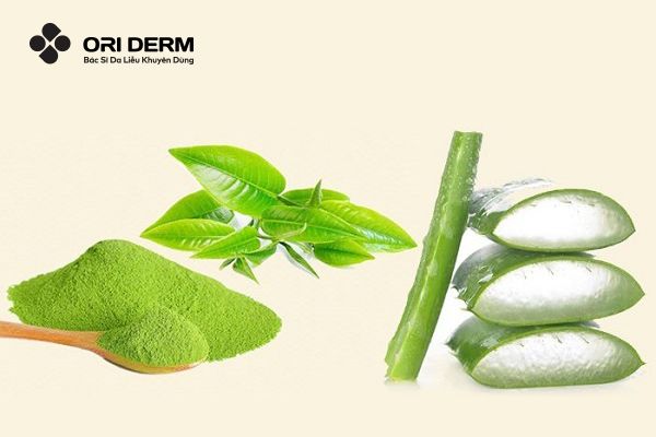 Mặt nạ trà xanh, nha đam và gelatin