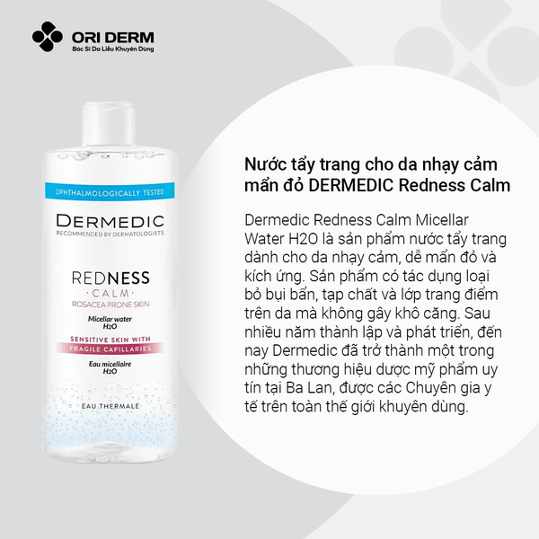 Nước tẩy trang cho da nhạy cảm dễ kích ứng DERMEDIC 500ml