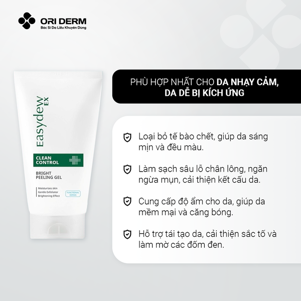 Công dụng Easydew Ex Clean Control Bright Peeling Gel