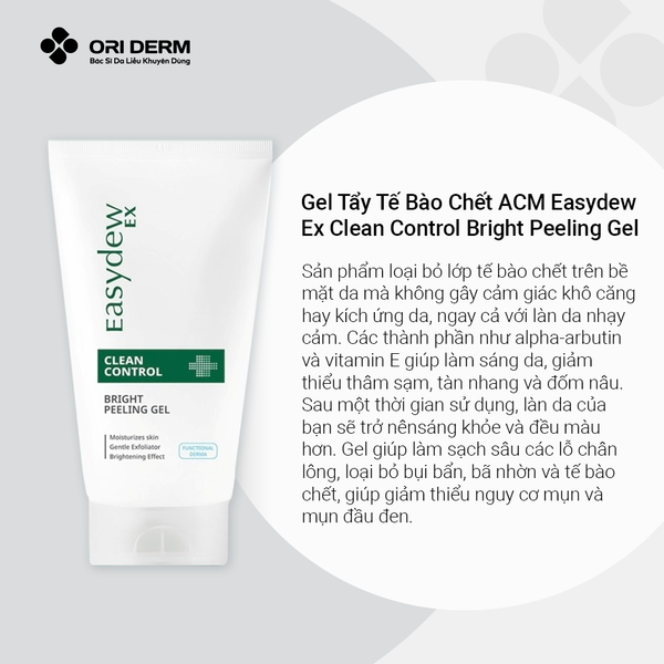 Ưu điểm Easydew Ex Clean Control Bright Peeling Gel