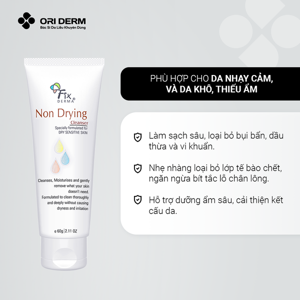 Công dụng sữa rửa mặt cho da khô Fixderma Sensitive Cleanser