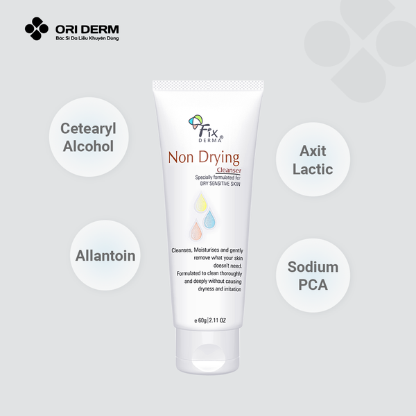 Thành phần sữa rửa mặt cho da khô Fixderma Sensitive Cleanser
