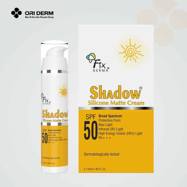 Kem chống nắng FIXDERMA Shadow Silicone Matte SPF50+++ 50ml