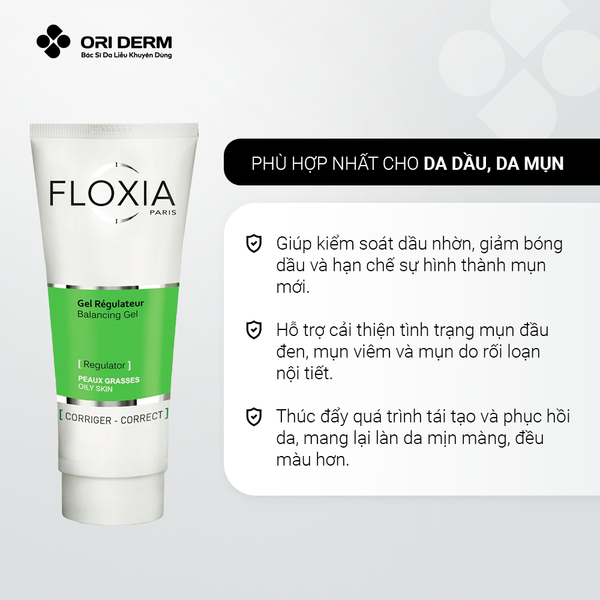 Công Dụng Gel Cân Bằng Da Floxia Balancing Gel Regulateur