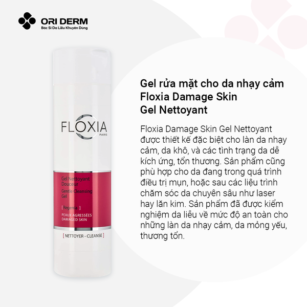 Ưu điểm gel rửa mặt Floxia Damage Skin Gel Nettoyant